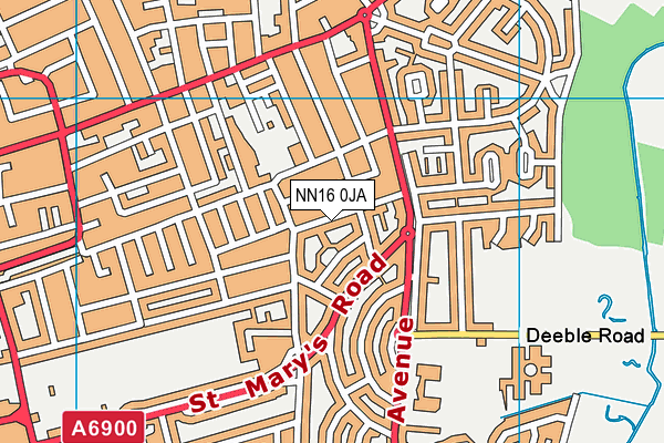 NN16 0JA map - OS VectorMap District (Ordnance Survey)
