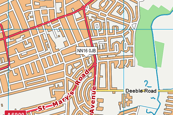 NN16 0JB map - OS VectorMap District (Ordnance Survey)