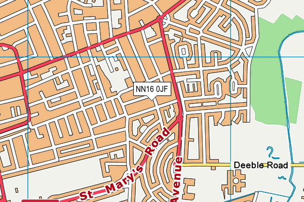 NN16 0JF map - OS VectorMap District (Ordnance Survey)