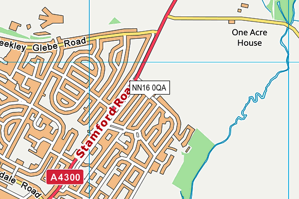 NN16 0QA map - OS VectorMap District (Ordnance Survey)