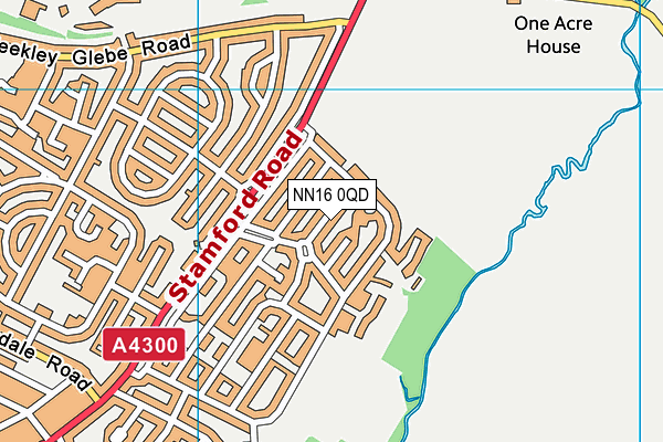 NN16 0QD map - OS VectorMap District (Ordnance Survey)