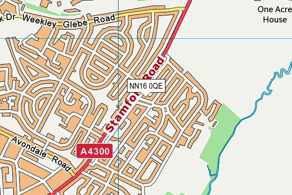 NN16 0QE map - OS VectorMap District (Ordnance Survey)