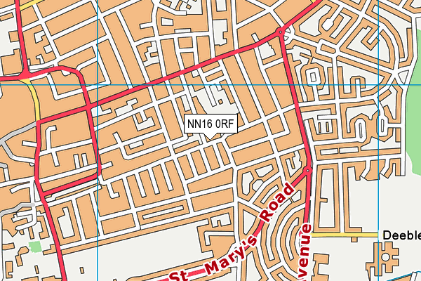 NN16 0RF map - OS VectorMap District (Ordnance Survey)
