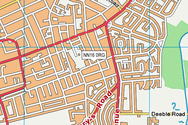 NN16 0RG map - OS VectorMap District (Ordnance Survey)