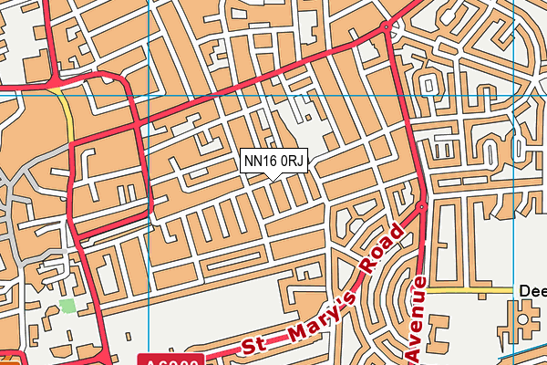 NN16 0RJ map - OS VectorMap District (Ordnance Survey)