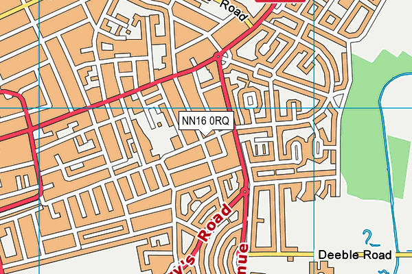 NN16 0RQ map - OS VectorMap District (Ordnance Survey)