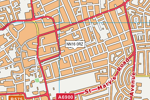 NN16 0RZ map - OS VectorMap District (Ordnance Survey)