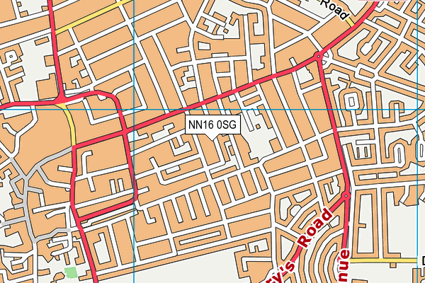 NN16 0SG map - OS VectorMap District (Ordnance Survey)