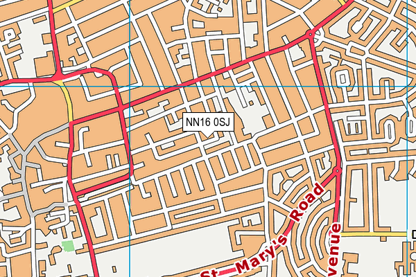 NN16 0SJ map - OS VectorMap District (Ordnance Survey)