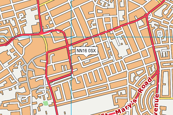 NN16 0SX map - OS VectorMap District (Ordnance Survey)