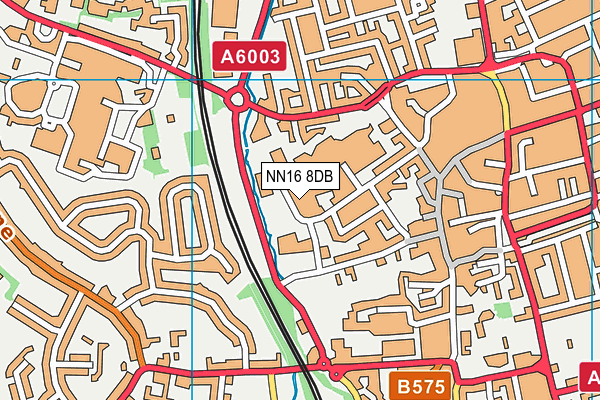 NN16 8DB map - OS VectorMap District (Ordnance Survey)