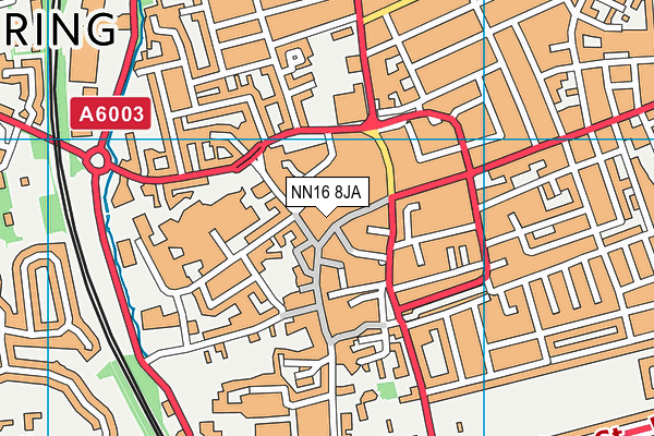 NN16 8JA map - OS VectorMap District (Ordnance Survey)