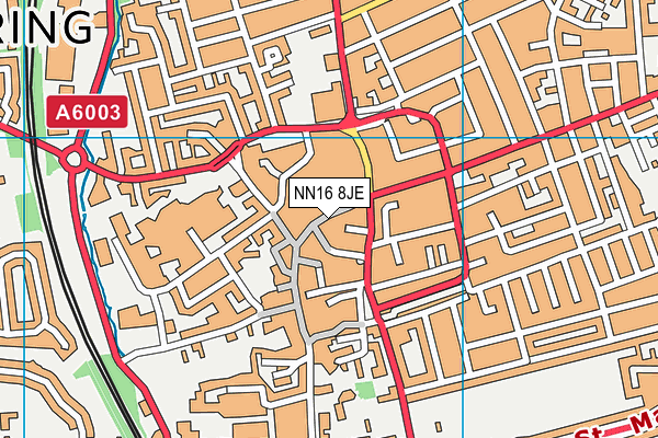 NN16 8JE map - OS VectorMap District (Ordnance Survey)