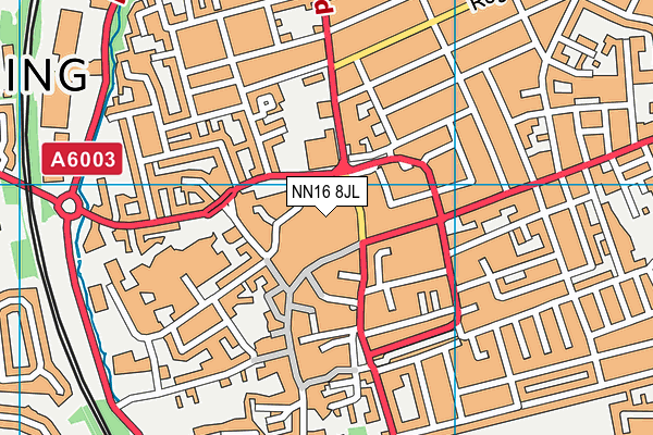 NN16 8JL map - OS VectorMap District (Ordnance Survey)