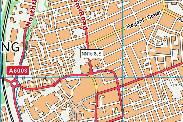 NN16 8JS map - OS VectorMap District (Ordnance Survey)