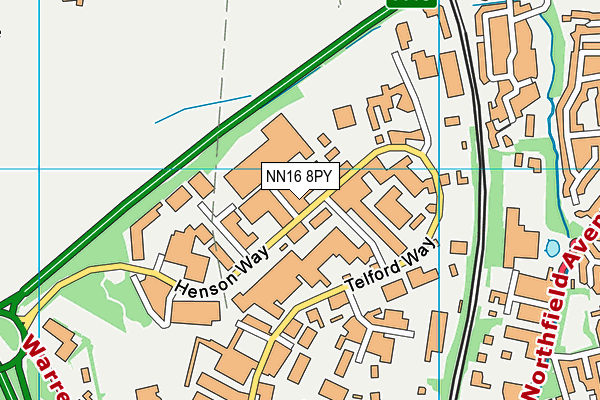 NN16 8PY map - OS VectorMap District (Ordnance Survey)