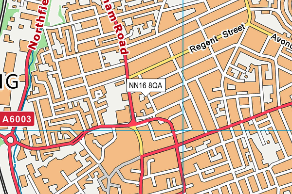 NN16 8QA map - OS VectorMap District (Ordnance Survey)