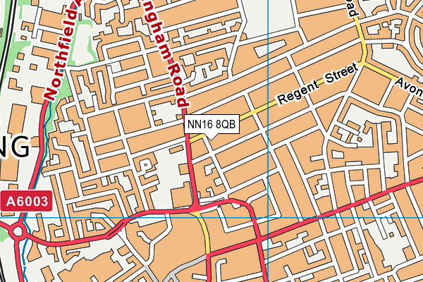 NN16 8QB map - OS VectorMap District (Ordnance Survey)