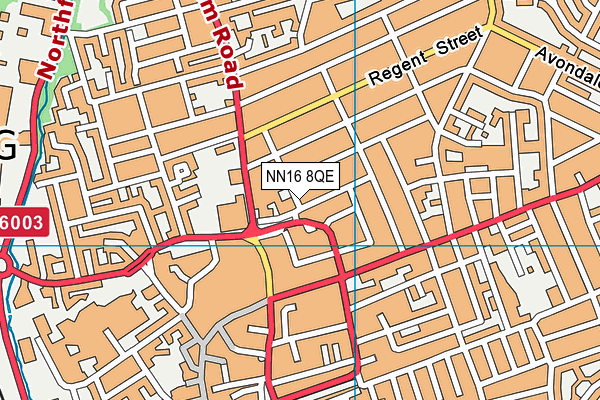 NN16 8QE map - OS VectorMap District (Ordnance Survey)