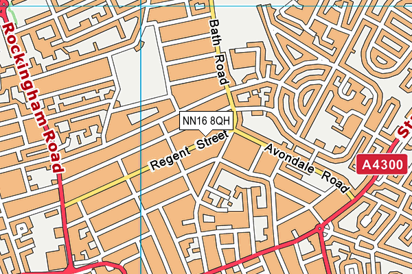 NN16 8QH map - OS VectorMap District (Ordnance Survey)
