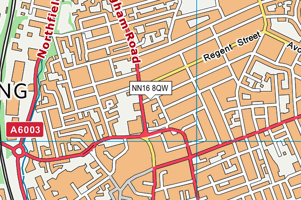 NN16 8QW map - OS VectorMap District (Ordnance Survey)