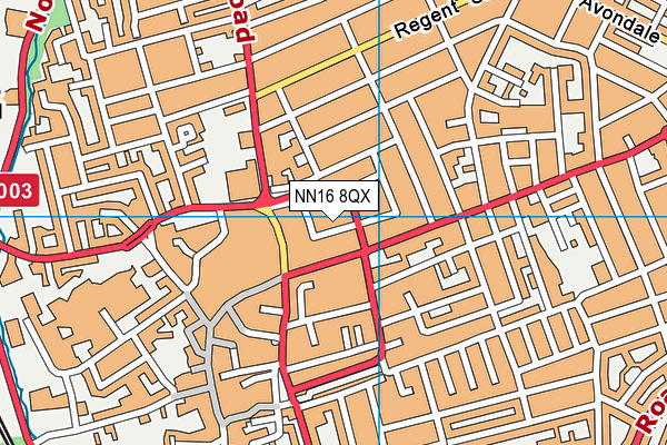 NN16 8QX map - OS VectorMap District (Ordnance Survey)