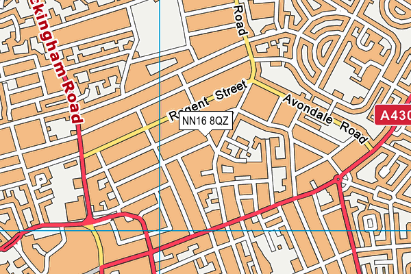 NN16 8QZ map - OS VectorMap District (Ordnance Survey)