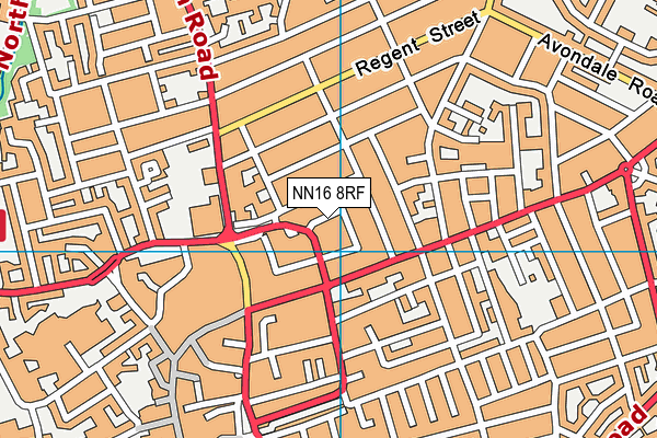 NN16 8RF map - OS VectorMap District (Ordnance Survey)