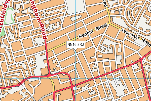 NN16 8RJ map - OS VectorMap District (Ordnance Survey)