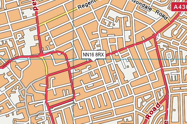 NN16 8RX map - OS VectorMap District (Ordnance Survey)