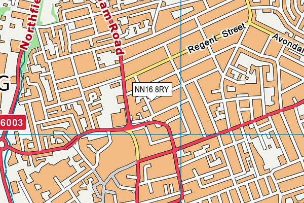 NN16 8RY map - OS VectorMap District (Ordnance Survey)