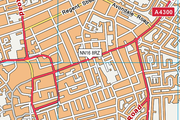 NN16 8RZ map - OS VectorMap District (Ordnance Survey)