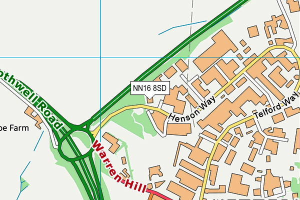 NN16 8SD map - OS VectorMap District (Ordnance Survey)
