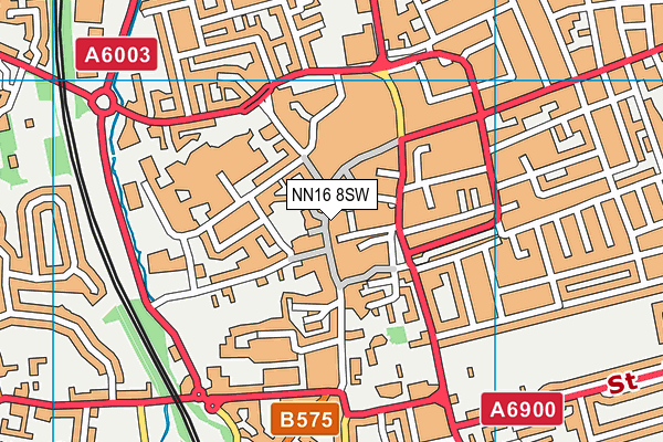 NN16 8SW map - OS VectorMap District (Ordnance Survey)