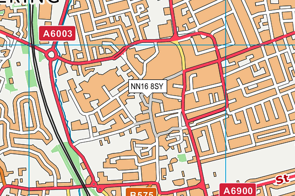 NN16 8SY map - OS VectorMap District (Ordnance Survey)