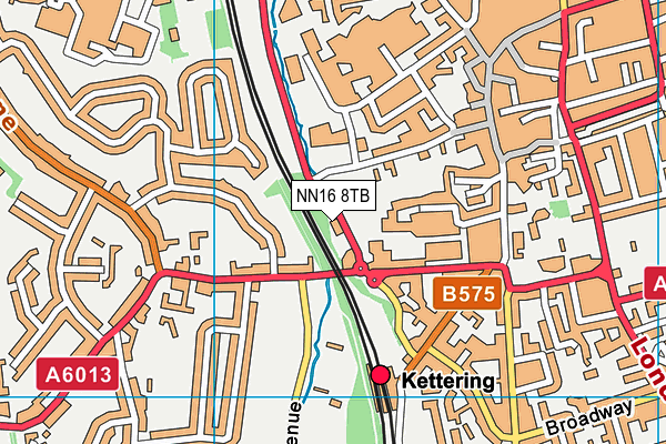 NN16 8TB map - OS VectorMap District (Ordnance Survey)