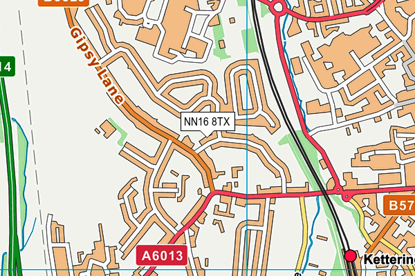 NN16 8TX map - OS VectorMap District (Ordnance Survey)