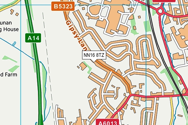 NN16 8TZ map - OS VectorMap District (Ordnance Survey)
