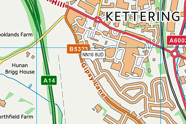 NN16 8UD map - OS VectorMap District (Ordnance Survey)