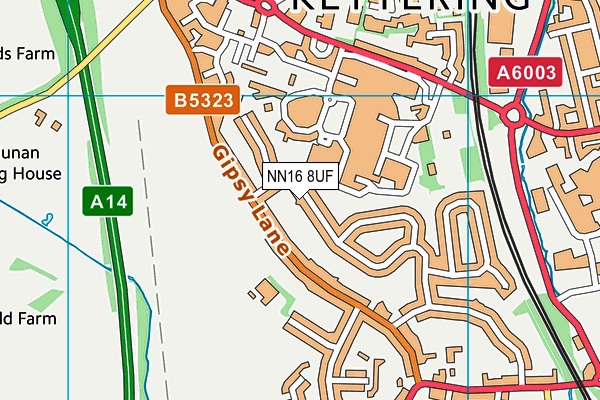 NN16 8UF map - OS VectorMap District (Ordnance Survey)