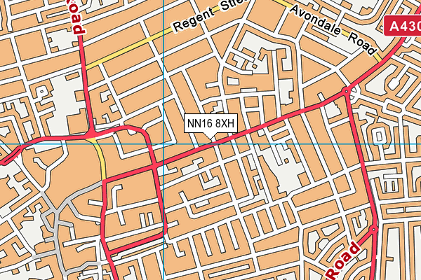 NN16 8XH map - OS VectorMap District (Ordnance Survey)