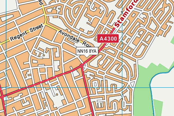 NN16 8YA map - OS VectorMap District (Ordnance Survey)