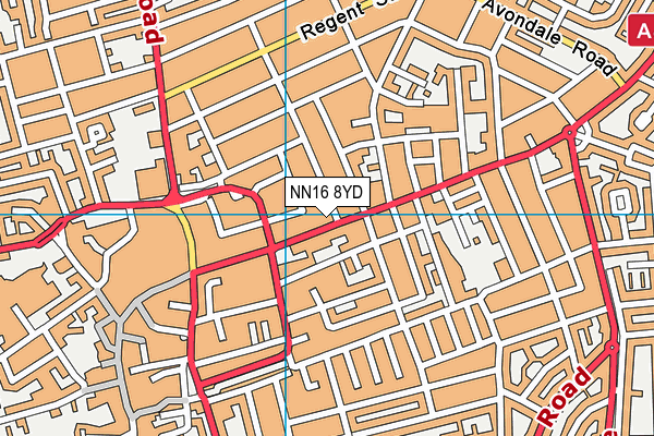 NN16 8YD map - OS VectorMap District (Ordnance Survey)