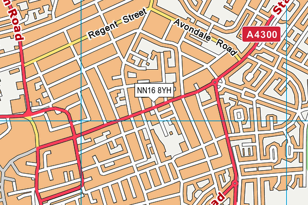 NN16 8YH map - OS VectorMap District (Ordnance Survey)