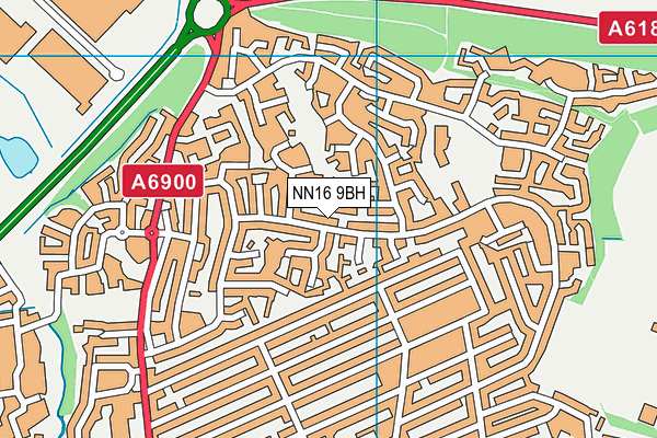 NN16 9BH map - OS VectorMap District (Ordnance Survey)