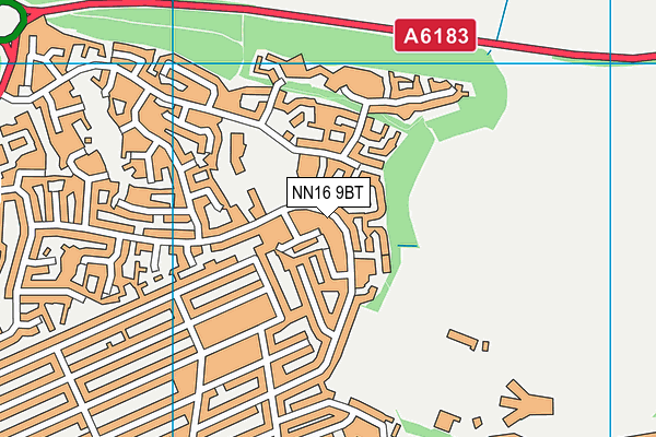 NN16 9BT map - OS VectorMap District (Ordnance Survey)