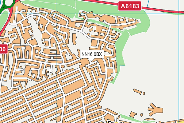 NN16 9BX map - OS VectorMap District (Ordnance Survey)