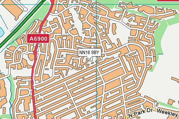 NN16 9BY map - OS VectorMap District (Ordnance Survey)