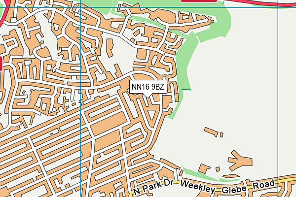 NN16 9BZ map - OS VectorMap District (Ordnance Survey)