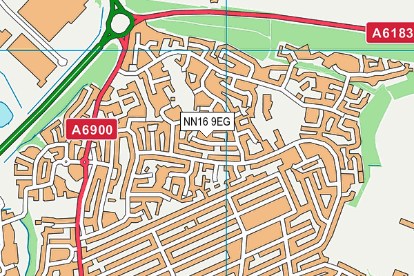 NN16 9EG map - OS VectorMap District (Ordnance Survey)